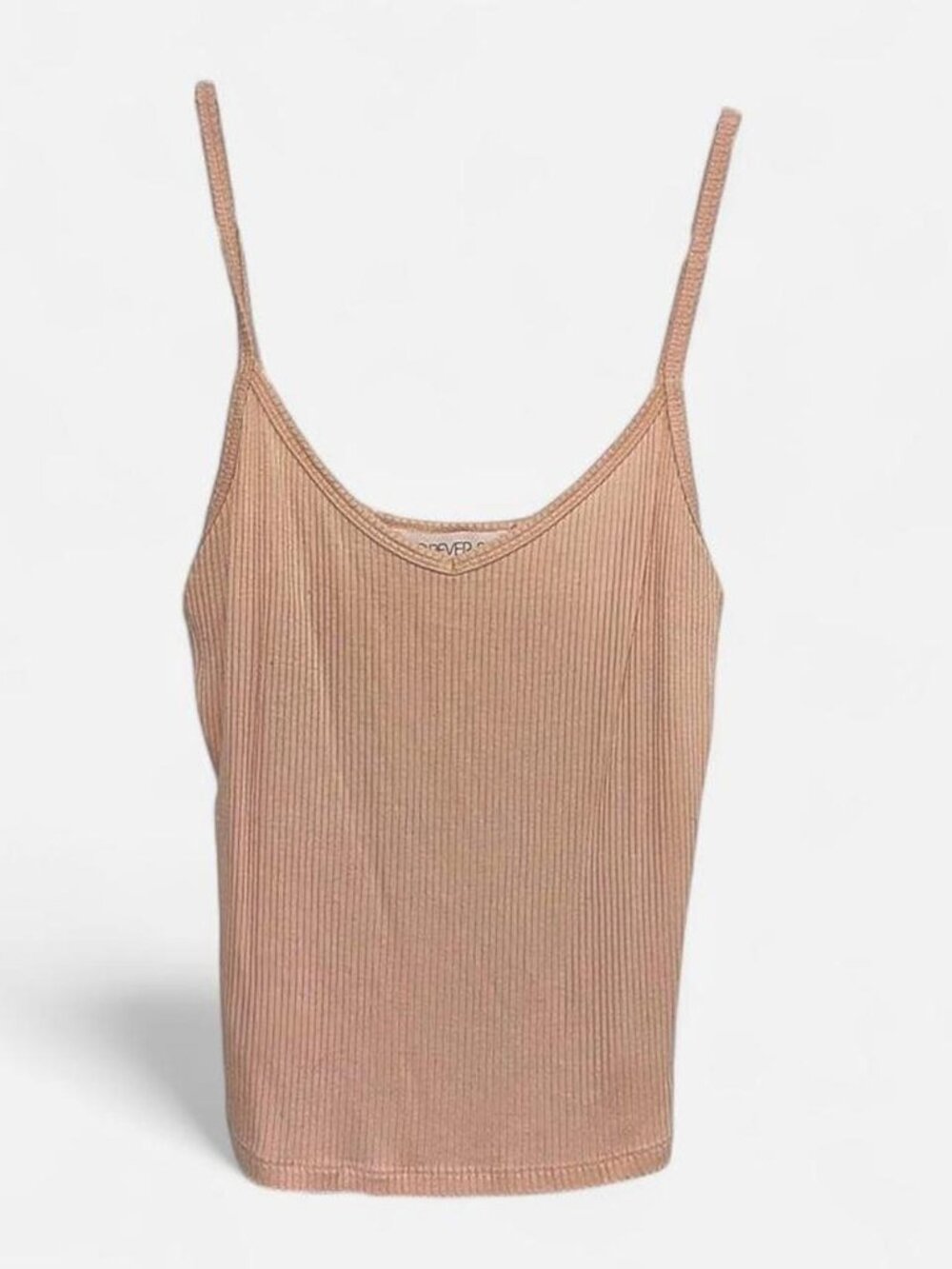 Forever 21 light pink ribbed cami tank top in a M